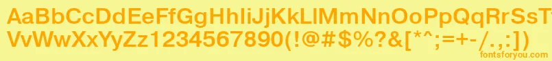 PragmaticalightattBold Font – Orange Fonts on Yellow Background