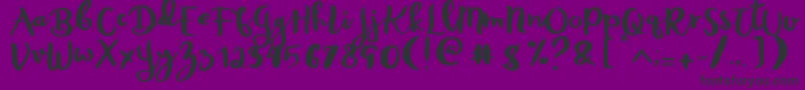 Rheydo Regular-Schriftart – Schwarze Schriften auf violettem Hintergrund