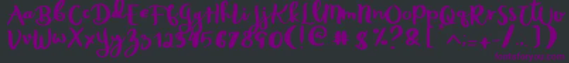 Rheydo Regular Font – Purple Fonts on Black Background