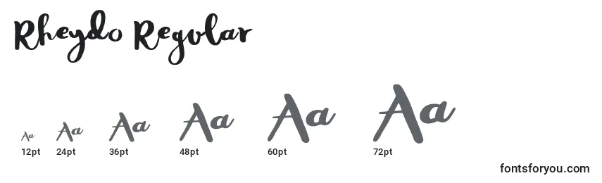 Rheydo Regular Font Sizes