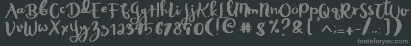Rheydo Regular Font – Gray Fonts on Black Background
