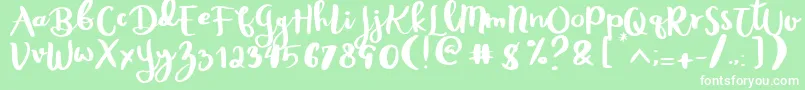 Rheydo Regular Font – White Fonts on Green Background