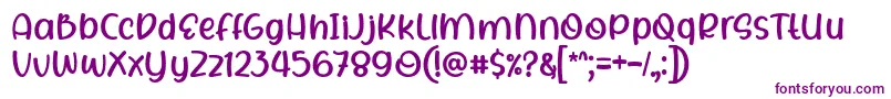 Rhigen Font by 7NTypes-fontti – violetit fontit valkoisella taustalla