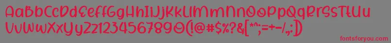 Rhigen Font by 7NTypes Font – Red Fonts on Gray Background