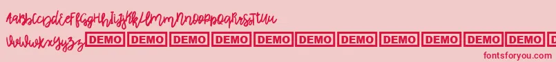 Rhiner Font – Red Fonts on Pink Background