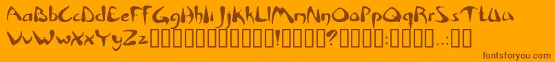 RHINO    Font – Brown Fonts on Orange Background