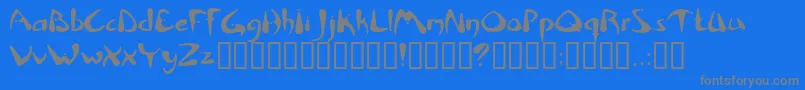 フォントRHINO    – 青い背景に灰色の文字