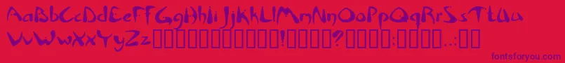 RHINO    Font – Purple Fonts on Red Background