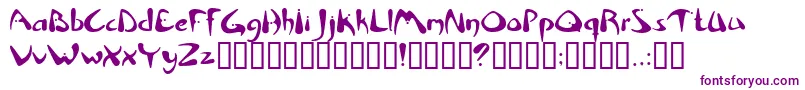 RHINO    Font – Purple Fonts on White Background