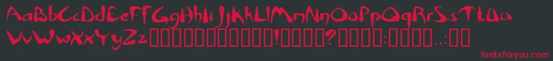 RHINO    Font – Red Fonts on Black Background