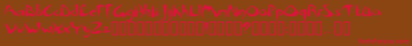 RHINO    Font – Red Fonts on Brown Background