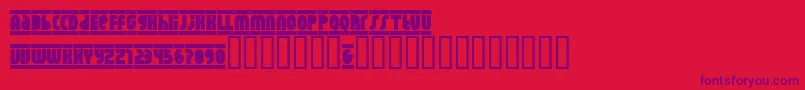 Rhino Luz-Schriftart – Violette Schriften auf rotem Hintergrund