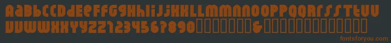 Rhino Pata Font – Brown Fonts on Black Background