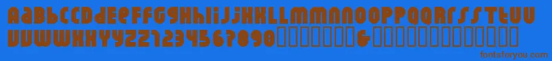 Rhino Pata Font – Brown Fonts on Blue Background