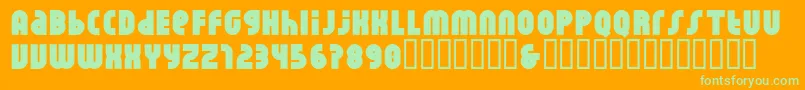 Rhino Pata Font – Green Fonts on Orange Background