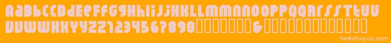 Rhino Pata Font – Pink Fonts on Orange Background