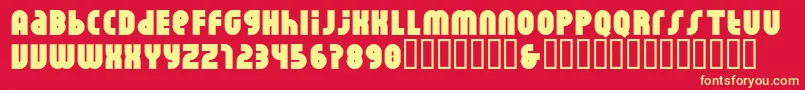 Rhino Pata Font – Yellow Fonts on Red Background