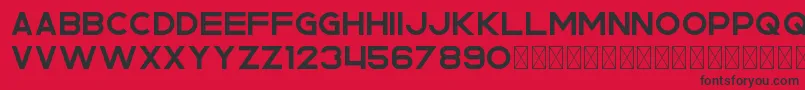 Rhino PersonalUse Font – Black Fonts on Red Background