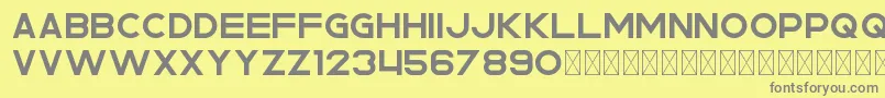 Rhino PersonalUse-Schriftart – Graue Schriften auf gelbem Hintergrund