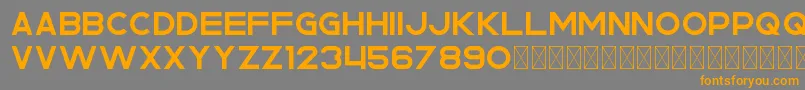 Rhino PersonalUse-Schriftart – Orangefarbene Schriften auf grauem Hintergrund