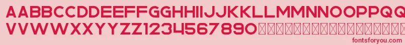 Rhino PersonalUse Font – Red Fonts on Pink Background