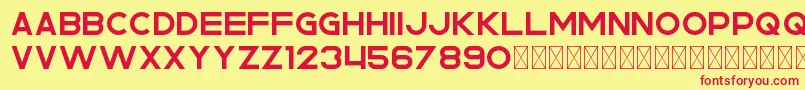 Rhino PersonalUse Font – Red Fonts on Yellow Background