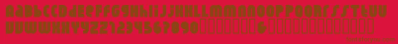 Rhino Ponta Font – Brown Fonts on Red Background