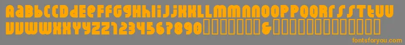Rhino Ponta Font – Orange Fonts on Gray Background