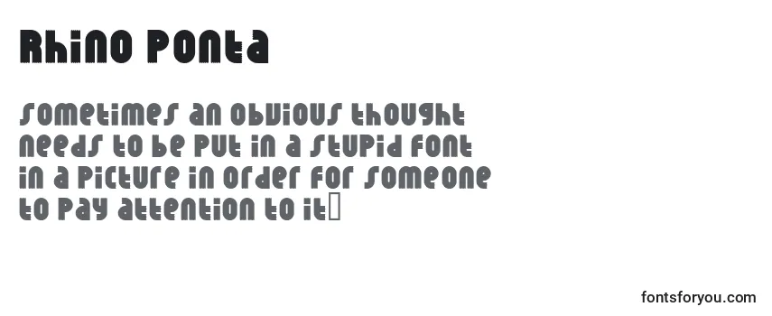 Review of the Rhino Ponta Font
