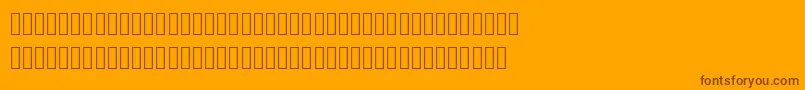 Mplus2cLightJpKana Font – Brown Fonts on Orange Background