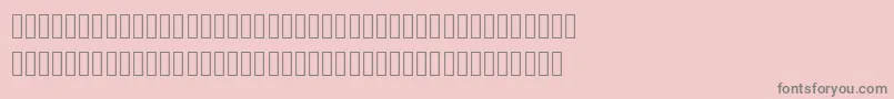Fonte Mplus2cLightJpKana – fontes cinzas em um fundo rosa