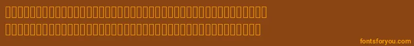Mplus2cLightJpKana Font – Orange Fonts on Brown Background