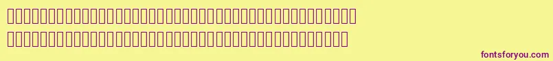 Mplus2cLightJpKana Font – Purple Fonts on Yellow Background