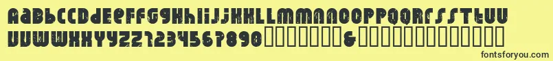 Rhino Raja Font – Black Fonts on Yellow Background