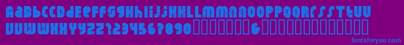 Rhino Raja Font – Blue Fonts on Purple Background