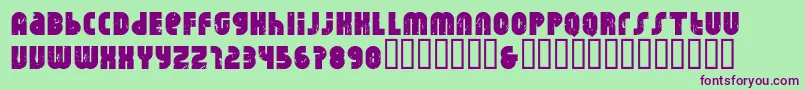 Rhino Raja Font – Purple Fonts on Green Background