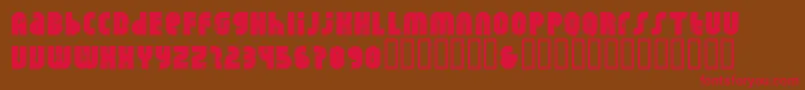 Rhino Raja Font – Red Fonts on Brown Background