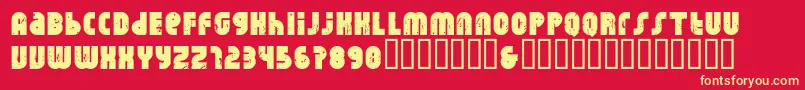 Rhino Raja Font – Yellow Fonts on Red Background