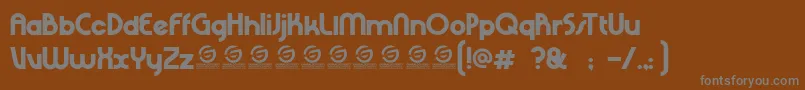 Czcionka RHINO SANS PERSONAL USE – szare czcionki na brązowym tle
