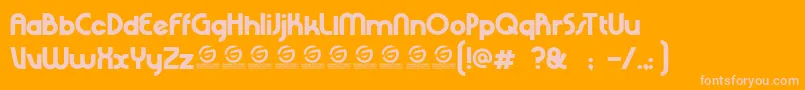 RHINO SANS PERSONAL USE Font – Pink Fonts on Orange Background