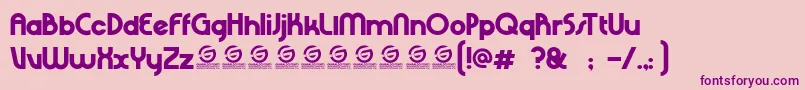 RHINO SANS PERSONAL USE Font – Purple Fonts on Pink Background