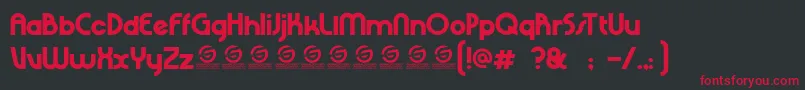 RHINO SANS PERSONAL USE Font – Red Fonts on Black Background