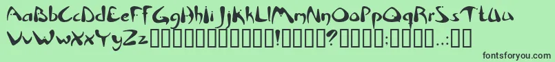 Шрифт Rhino – чёрные шрифты на зелёном фоне