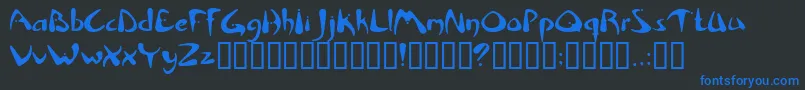Rhino Font – Blue Fonts on Black Background