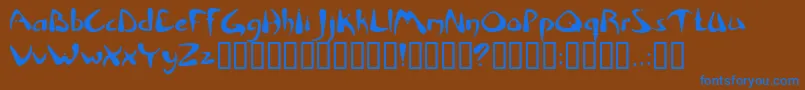 Шрифт Rhino – синие шрифты на коричневом фоне