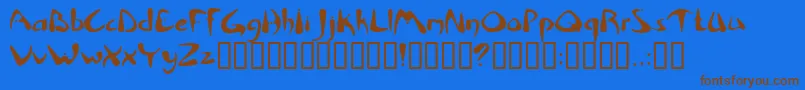 Шрифт Rhino – коричневые шрифты на синем фоне