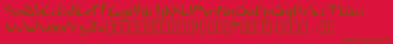 Rhino Font – Brown Fonts on Red Background