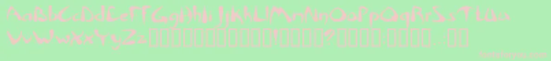 Rhino-fontti – vaaleanpunaiset fontit vihreällä taustalla