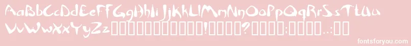 Rhino-fontti – valkoiset fontit vaaleanpunaisella taustalla