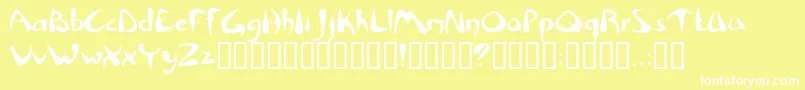 Rhino Font – White Fonts on Yellow Background